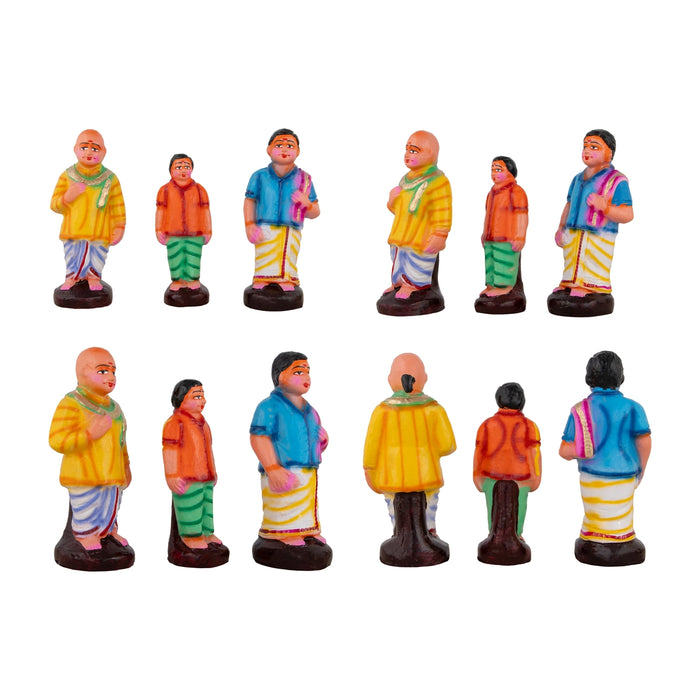 Upanayanam Clay Golu Bommai Set - 6 x 6 Inches | Giri Golu Doll/ Navaratri Golu Bomma/Gombe/Bommai