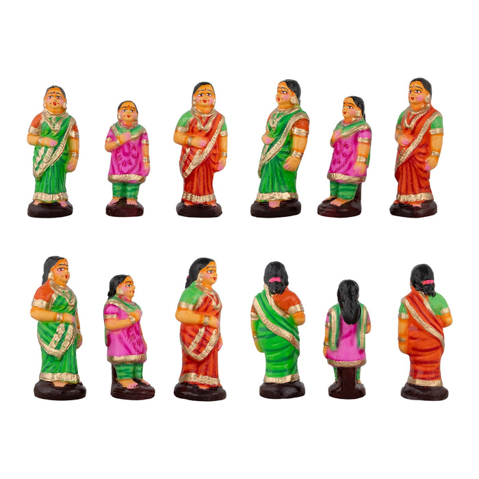 Upanayanam Clay Golu Bommai Set - 6 x 6 Inches | Giri Golu Doll/ Navaratri Golu Bomma/Gombe/Bommai