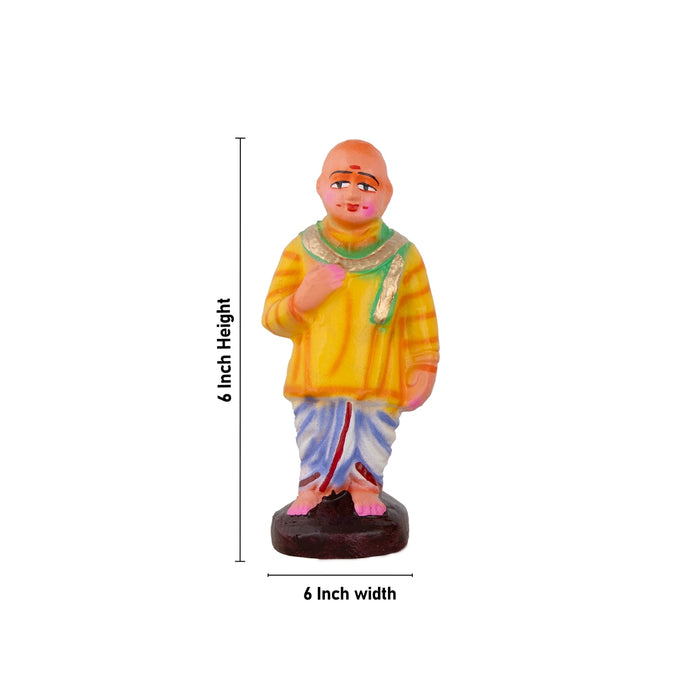 Upanayanam Clay Golu Bommai Set - 6 x 6 Inches | Giri Golu Doll/ Navaratri Golu Bomma/Gombe/Bommai