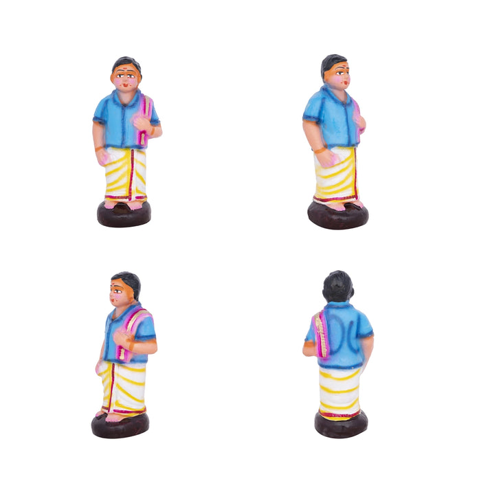 Kadhani Vizha Clay Golu Bommai Set - 7 x 3 Inches | Giri Golu Doll/ Navaratri Golu Bomma/Gombe/Bommai