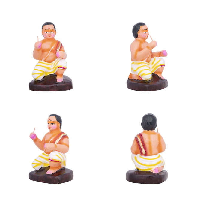 Kadhani Vizha Clay Golu Bommai Set - 7 x 3 Inches | Giri Golu Doll/ Navaratri Golu Bomma/Gombe/Bommai