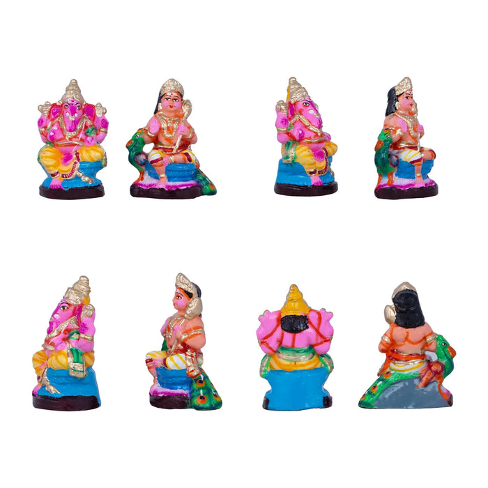 Ayyappan Pooja Clay Golu Bommai Set - 14 x 12 Inches | Giri Golu Doll/ Navaratri Golu Bomma/ Gombe/ Bommai