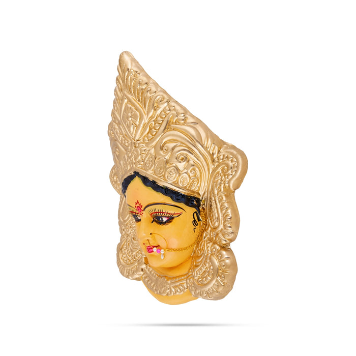Durga Maa Face Clay Golu Bommai - 10 x 7.5 Inches | Giri Golu Doll/ Navaratri Golu Bomma/ Bommalu/ Gombe