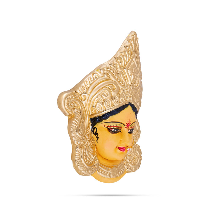 Durga Maa Face Clay Golu Bommai - 10 x 7.5 Inches | Giri Golu Doll/ Navaratri Golu Bomma/ Bommalu/ Gombe