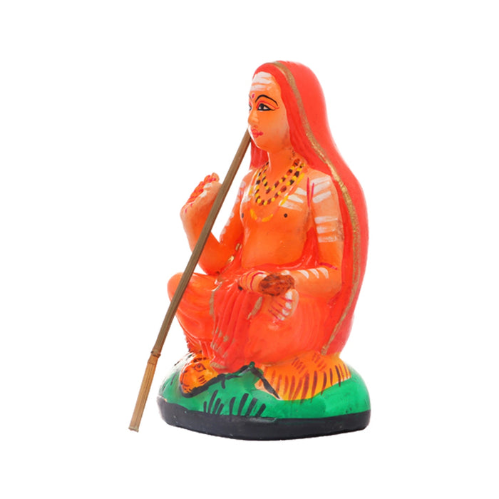 Adi Shankaracharya Clay Golu Bommai - 6 Inches | Giri Golu Doll/ Navaratri Golu Bomma/Gombe/Bommai