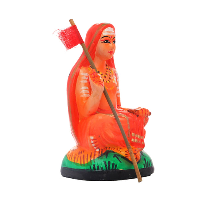 Adi Shankaracharya Clay Golu Bommai - 6 Inches | Giri Golu Doll/ Navaratri Golu Bomma/Gombe/Bommai