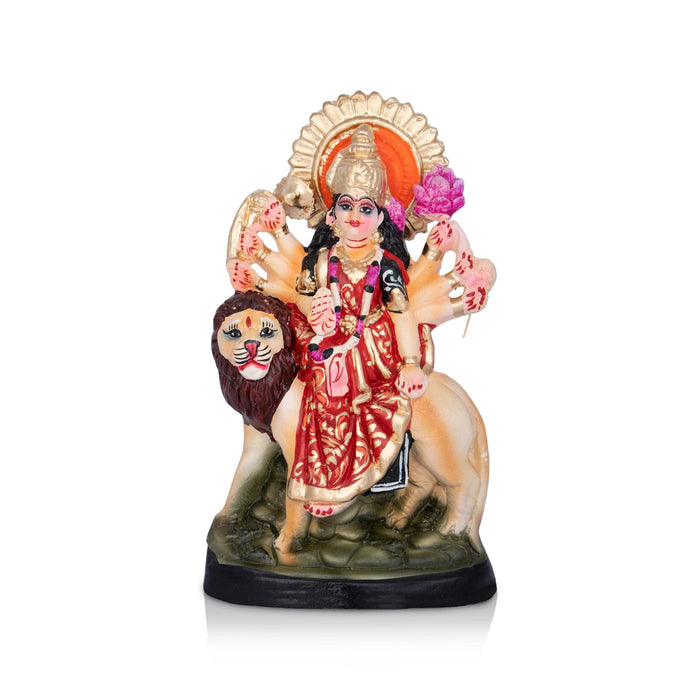 Durga Idol Clay Golu Bommai - 10.5 X 6 Inches | Giri Golu Doll/ Navaratri Gombe/ Navratri Decor