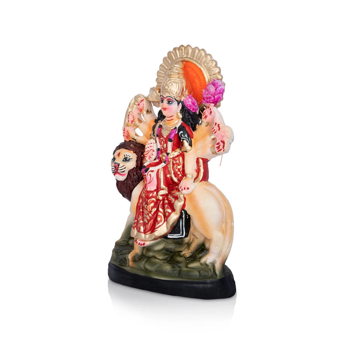 Durga Idol Clay Golu Bommai - 10.5 X 6 Inches | Giri Golu Doll/ Navaratri Gombe/ Navratri Decor