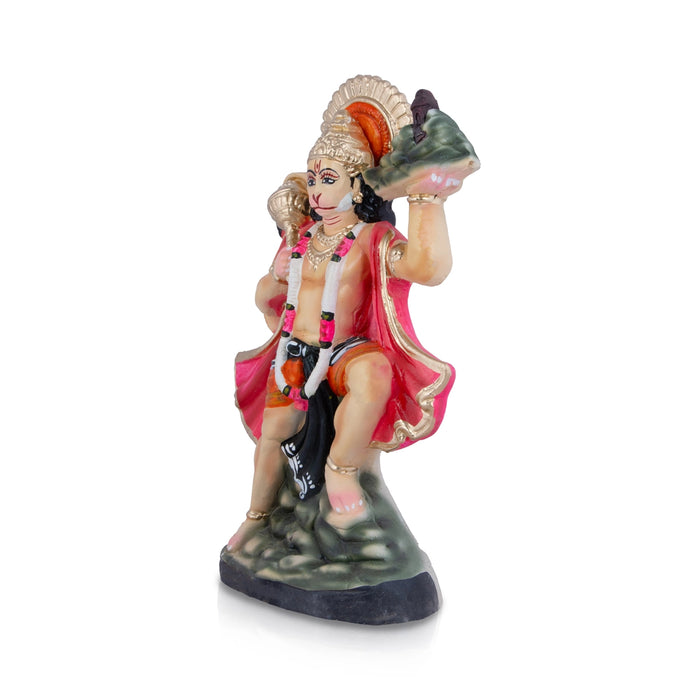 Sanjeevani Hanuman Statue Clay Golu Bommai- 14 X 10 Inches | Navaratri Golu Gombe/Giri Golu Doll/ Navratri Decor