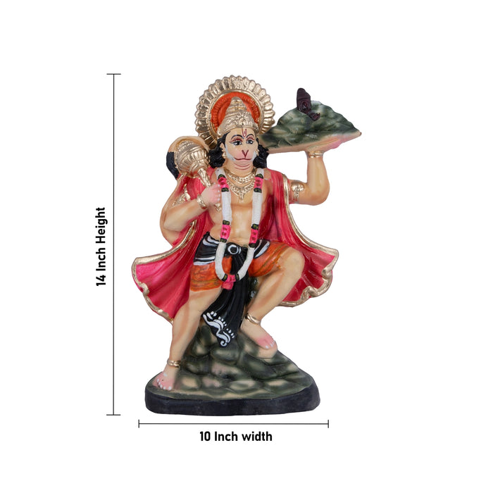 Sanjeevani Hanuman Statue Clay Golu Bommai- 14 X 10 Inches | Navaratri Golu Gombe/Giri Golu Doll/ Navratri Decor