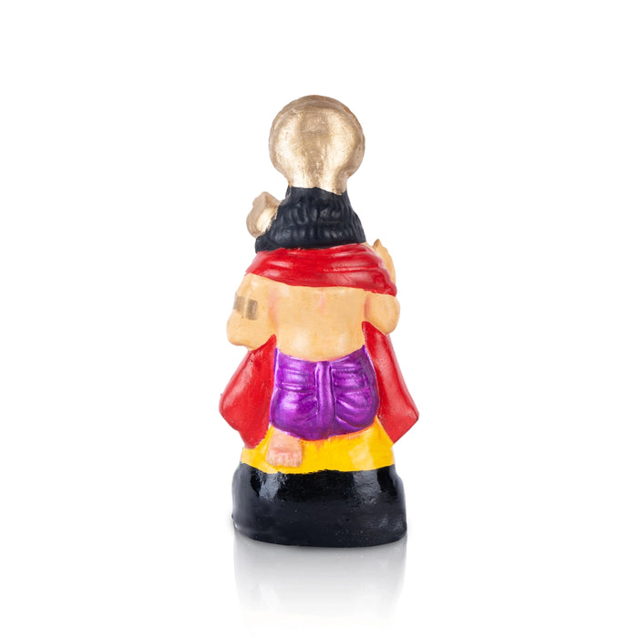 Hanuman Sitting Clay Golu bommai - 8 x 3.5 Inches | Giri Golu Doll/ Navaratri Golu Bommai/ Bommalu