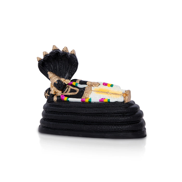 Ranganathar With Garland Clay Golu Bommai - 7 x 8 Inches | Giri Golu Doll/ Navaratri Golu Bomma/ Gombe/ Bommalu