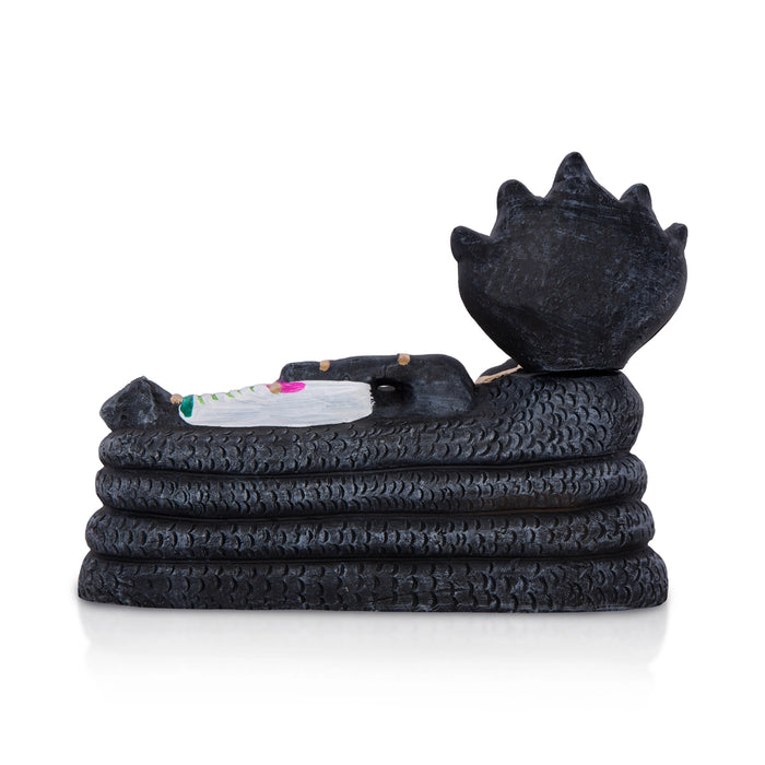 Ranganathar Black Clay Golu Bommai - 7 x 9 Inches | Giri Golu doll/ Navaratri Kolu Bomma/ Gombe/ Bommai