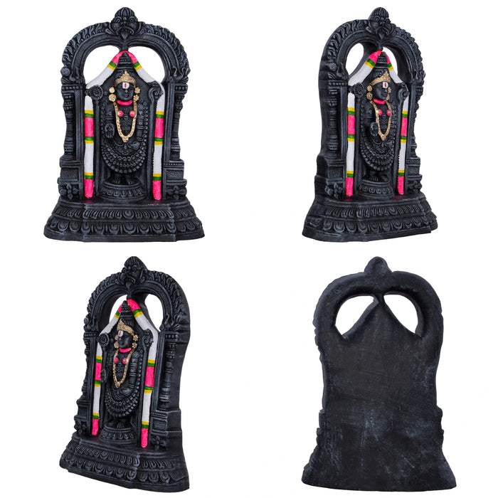 Perumal Thayar Clay Golu Bommai Pair - 8 x 5 Inches | Giri Golu Bomma/ Dasara Doll/ Gombe/ Kolu Doll