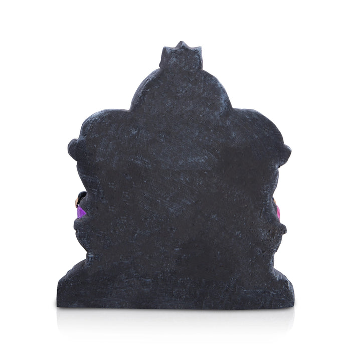 Vishnu Sridevi Bhoodevi Stone Finish Clay Golu Bommai - 8.5 x 7.5 Inches | Giri Golu Doll/ Navaratri Kolu Bommalu
