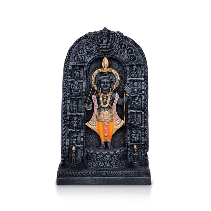 Ayodhya Ramar Clay Golu bommai - 11 x 6.5 Inches | Giri Golu Bommai/ Navaratri Kolu Bommalu/ Dasara Doll