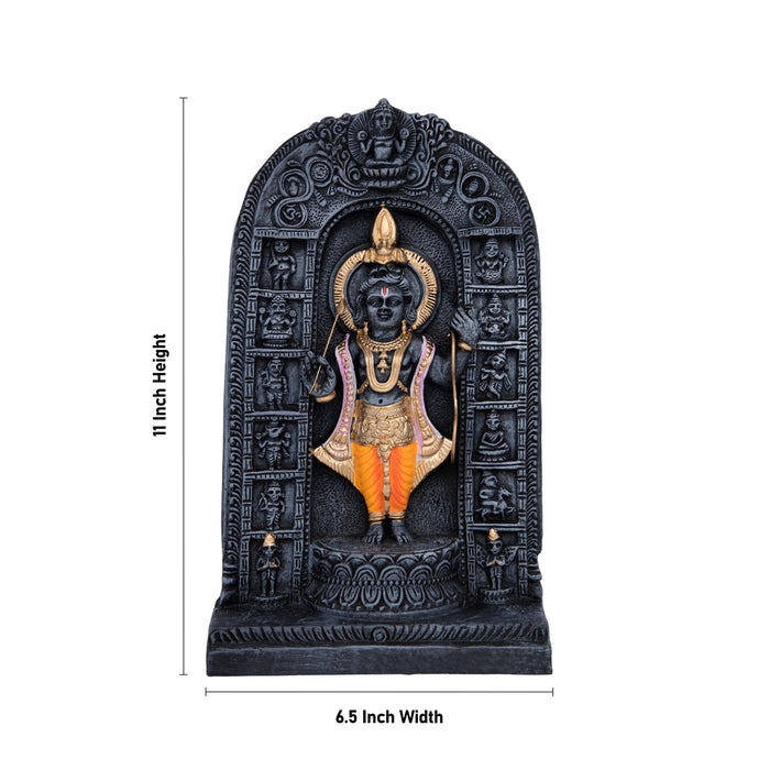 Ayodhya Ramar Clay Golu bommai - 11 x 6.5 Inches | Giri Golu Bommai/ Navaratri Kolu Bommalu/ Dasara Doll