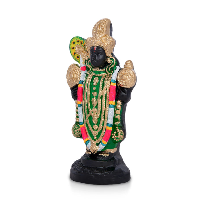 Shrinathji Clay Golu Bommai - 9.5 x 4.5 Inches | Giri Golu Doll / Navaratri Kolu Bomma / Gombe