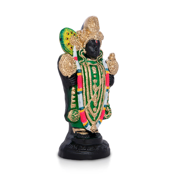 Shrinathji Clay Golu Bommai - 9.5 x 4.5 Inches | Giri Golu Doll / Navaratri Kolu Bomma / Gombe