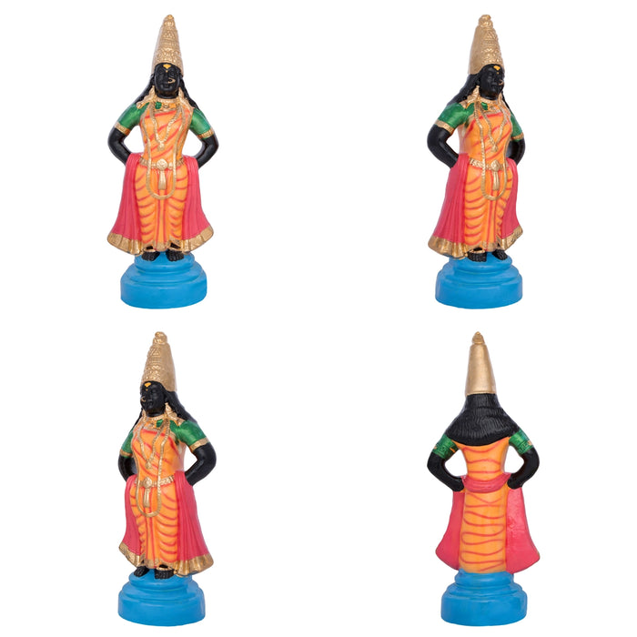 Vittal Rukmini Clay Golu Bommai - 12 x 4 Inches | Giri Golu Doll/ Navaratri Kolu Bomma/ Gombe