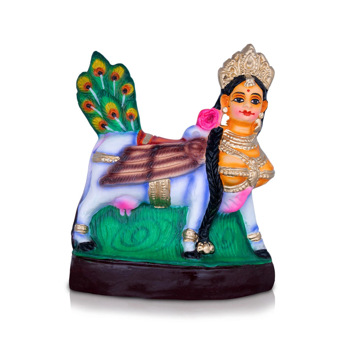 Kamadhenu Paper Mache Golu Bommai Pair - 10 x 8 Inches | Giri Golu Doll/ Navaratri Golu Bomma/ Gombe/ Bommai