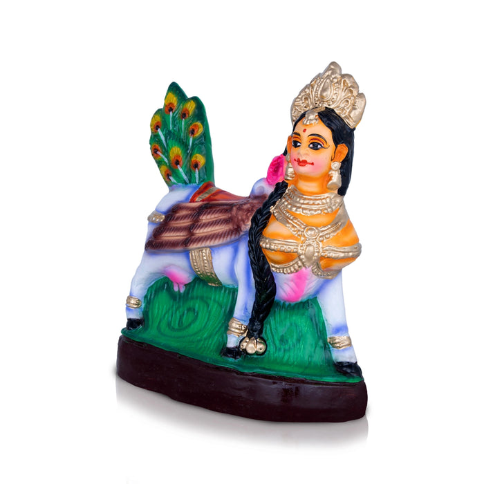 Kamadhenu Paper Mache Golu Bommai Pair - 10 x 8 Inches | Giri Golu Doll/ Navaratri Golu Bomma/ Gombe/ Bommai