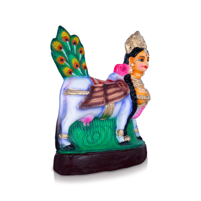 Kamadhenu Paper Mache Golu Bommai Pair - 10 x 8 Inches | Giri Golu Doll/ Navaratri Golu Bomma/ Gombe/ Bommai