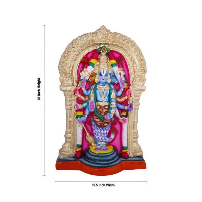 Dasavatharam Perumal Paper Mache Golu Bommai - 18 x 15.5 Inches | Giri Golu Doll/ Navaratri Golu Bomma/Gombe