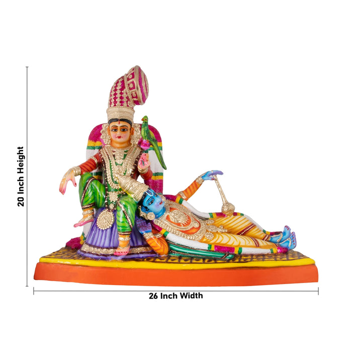 Andal RangaMannar Paper Mache Golu Bommai - 20 x 26 Inches | Giri Golu Doll/ Navaratri Golu Bomma/Gombe/Bommai