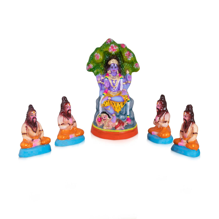 Dakshinamoorti Paper Mache Golu Bommai - 14 x 8 Inches | Giri Golu Doll/ Navaratri Kolu Bomma/ Dasara Doll