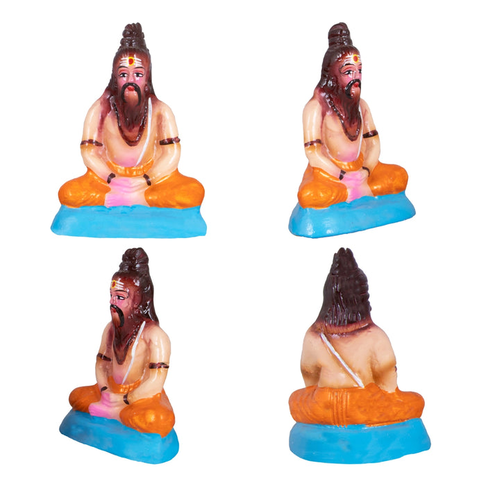 Dakshinamoorti Paper Mache Golu Bommai - 14 x 8 Inches | Giri Golu Doll/ Navaratri Kolu Bomma/ Dasara Doll