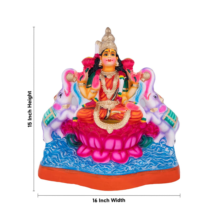 Gajalakshmi Paper Mache Golu Bommai - 15 x 16 Inches | Giri Golu Doll/ Navaratri Golu Bomma/Gombe/Bommai