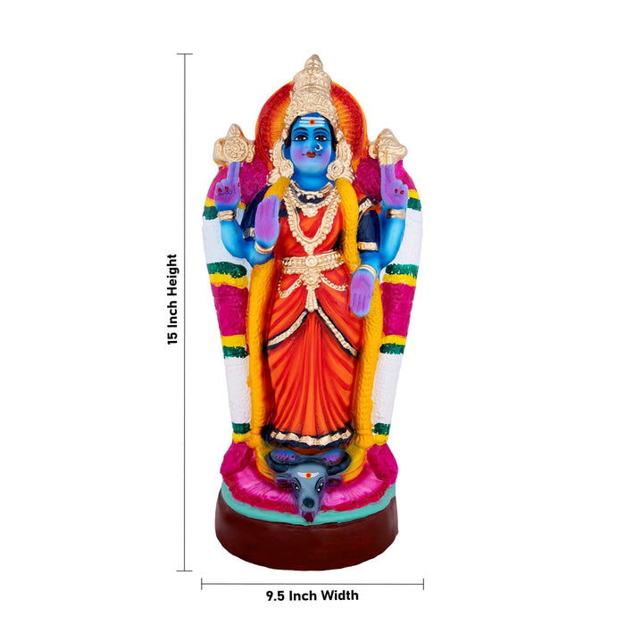 Durga Paper Mache Golu Bommai - 15 x 9.5 Inches | Giri Golu Doll/ Navaratri Golu Bomma/Gombe/Bommai