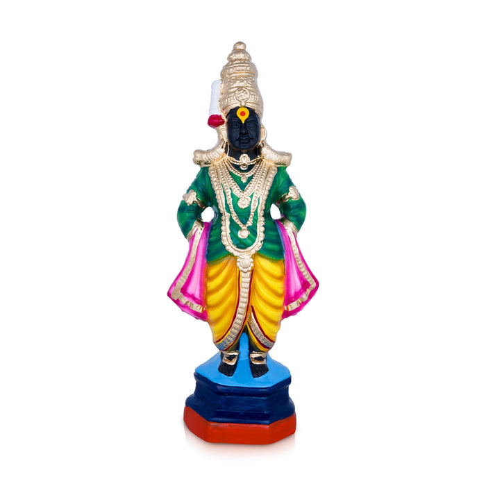 Vitthal Rukmini Paper Mache Golu Bommai Pair - 12 x 4 Inches | Giri Golu Doll/ Navaratri Golu Bomma/Gombe