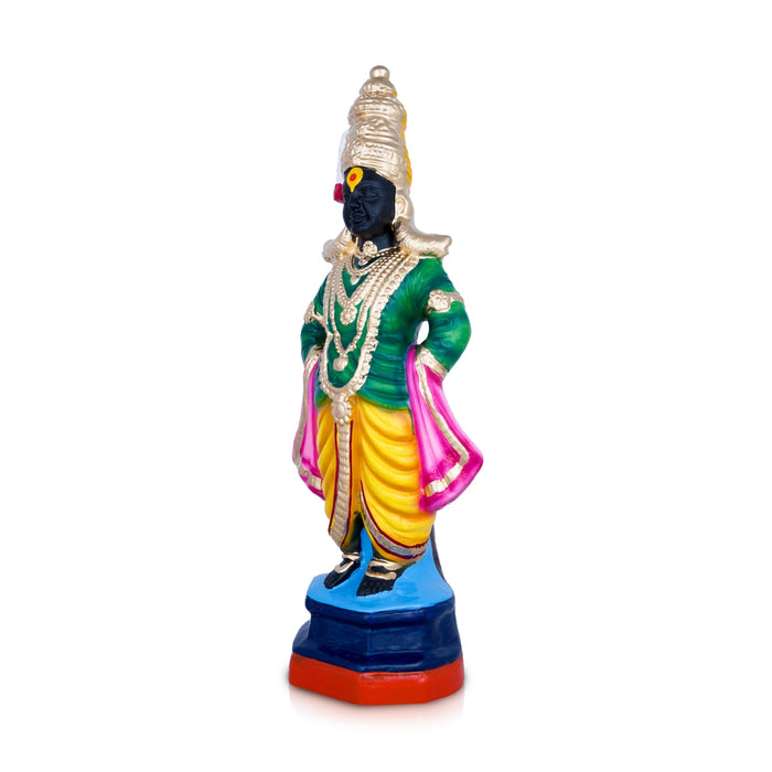 Vitthal Rukmini Paper Mache Golu Bommai Pair - 12 x 4 Inches | Giri Golu Doll/ Navaratri Golu Bomma/Gombe