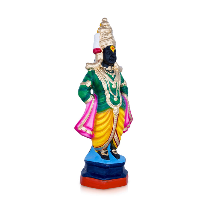 Vitthal Rukmini Paper Mache Golu Bommai Pair - 12 x 4 Inches | Giri Golu Doll/ Navaratri Golu Bomma/Gombe