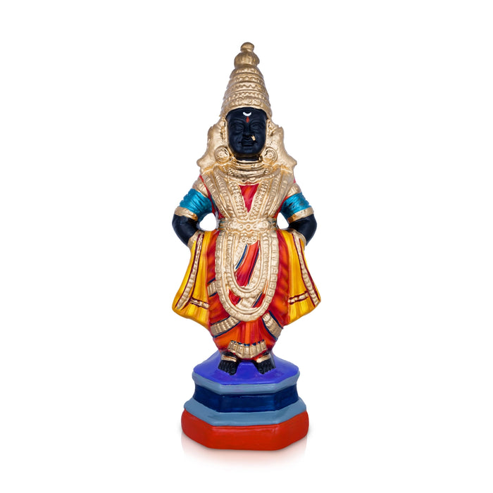 Vitthal Rukmini Paper Mache Golu Bommai Pair - 12 x 4 Inches | Giri Golu Doll/ Navaratri Golu Bomma/Gombe