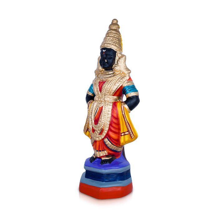 Vitthal Rukmini Paper Mache Golu Bommai Pair - 12 x 4 Inches | Giri Golu Doll/ Navaratri Golu Bomma/Gombe