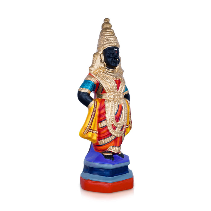 Vitthal Rukmini Paper Mache Golu Bommai Pair - 12 x 4 Inches | Giri Golu Doll/ Navaratri Golu Bomma/Gombe