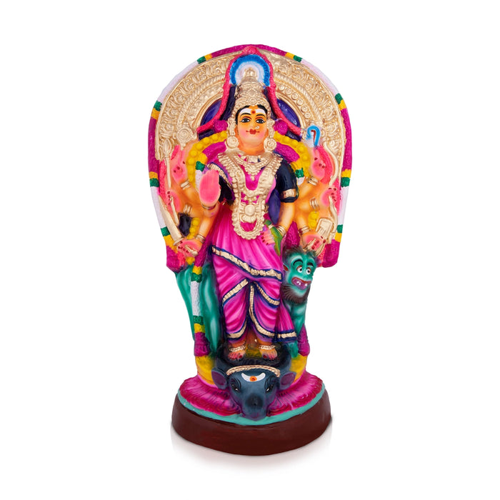 Patteeswaram Durga Paper Mache Golu Bommai - 15 x 9 Inches | Giri Golu Doll/ Navaratri Golu Bomma/Gombe/Bommai