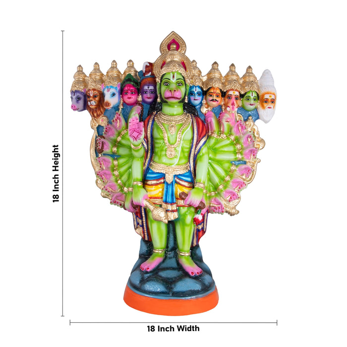 Vishwaroopa Hanuman Paper Mache Golu Bommai - 18 x 18 Inches | Giri Golu Doll/ Navaratri Golu Bomma/Gombe