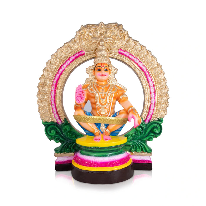 Ayyappan with Arch Paper Mache Golu Bommai - 18 x 10 Inches | Giri Golu Doll/ Navaratri Golu Bomma/Gombe