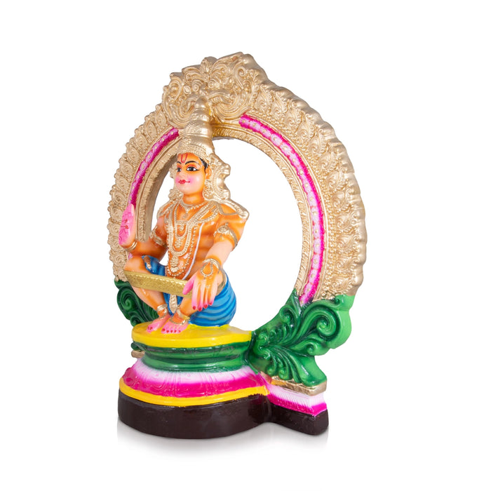 Ayyappan with Arch Paper Mache Golu Bommai - 18 x 10 Inches | Giri Golu Doll/ Navaratri Golu Bomma/Gombe