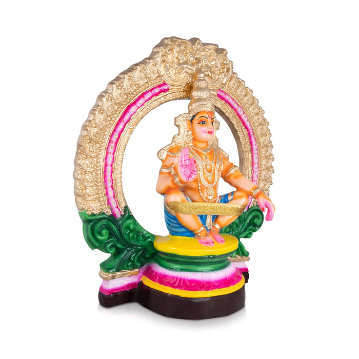 Ayyappan with Arch Paper Mache Golu Bommai - 18 x 10 Inches | Giri Golu Doll/ Navaratri Golu Bomma/Gombe