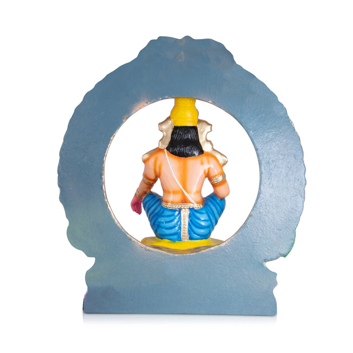 Ayyappan with Arch Paper Mache Golu Bommai - 18 x 10 Inches | Giri Golu Doll/ Navaratri Golu Bomma/Gombe