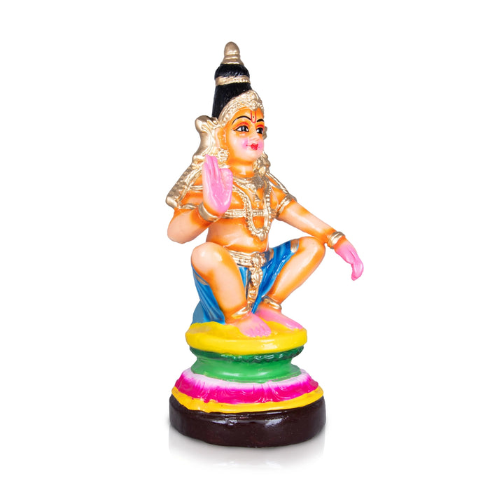Ayyappan Paper Mache Golu Bommai - 12 x 8.5 Inches | Giri Golu Doll/ Navaratri Golu Bomma/ Dasara Doll
