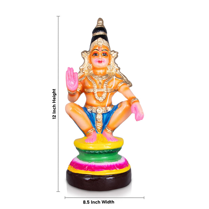 Ayyappan Paper Mache Golu Bommai - 12 x 8.5 Inches | Giri Golu Doll/ Navaratri Golu Bomma/ Dasara Doll