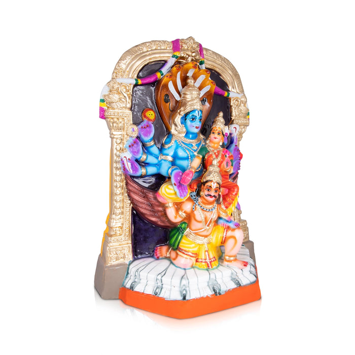 Ashtabhuja Lakshmi Narayanan Paper Mache Golu Bommai - 22 x 12 Inches | Giri Golu Doll/ Navaratri Golu Bomma