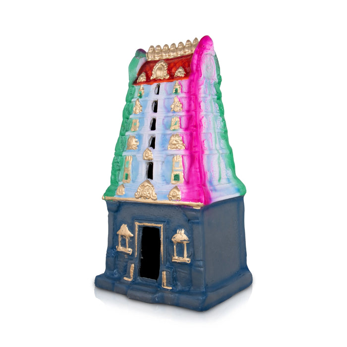 Gopuram Paper Mache Golu Bommai - 15 x 8 Inches | Giri Golu Doll/ Navaratri Golu Bomma/Gombe/Bommai