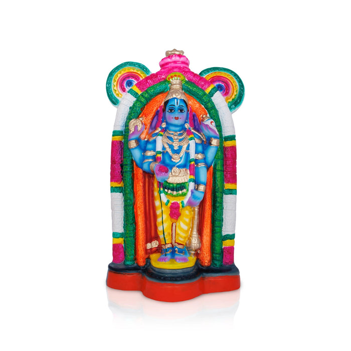 Guruvayurappan Paper Mache Golu Bommai - 15 x 10 Inches | Giri Golu Doll/ Navaratri Golu Bomma/Gombe/Bommai